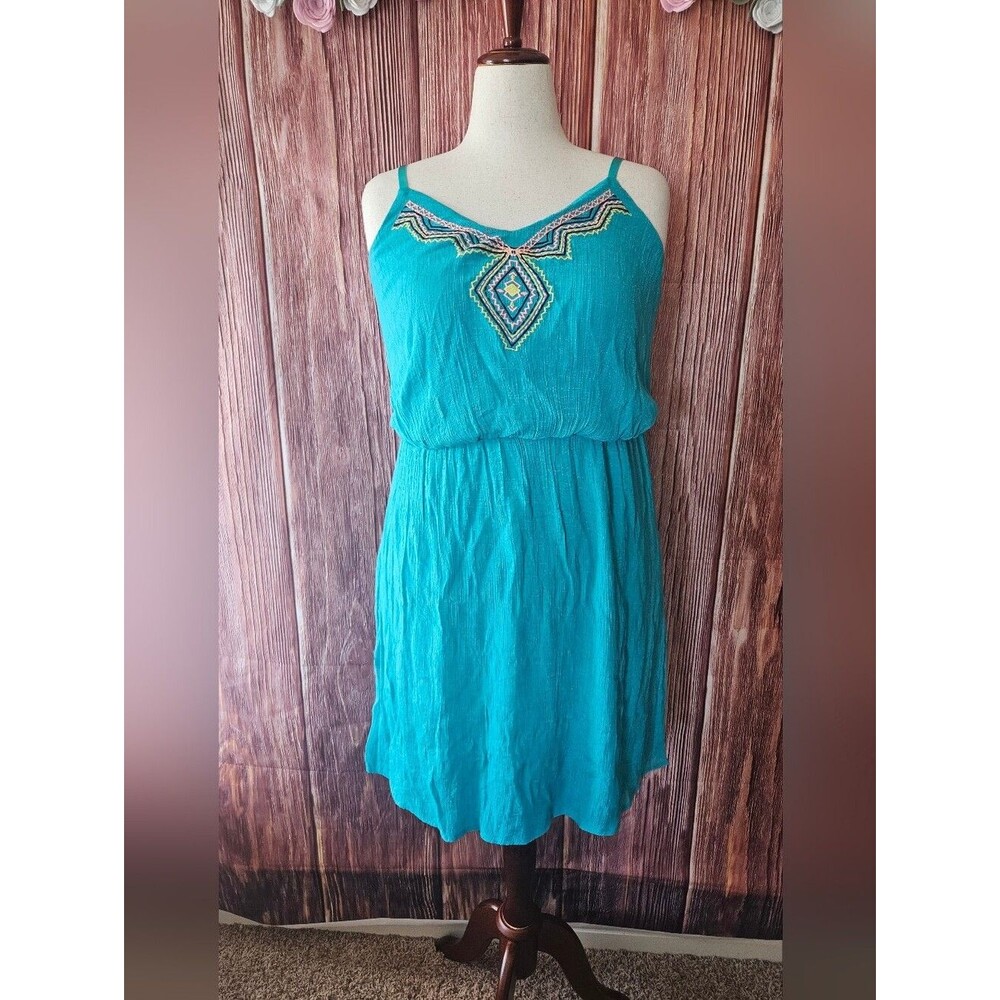 Maurices Embroidered Front Gauzy Mini Dress Plus Size 1X